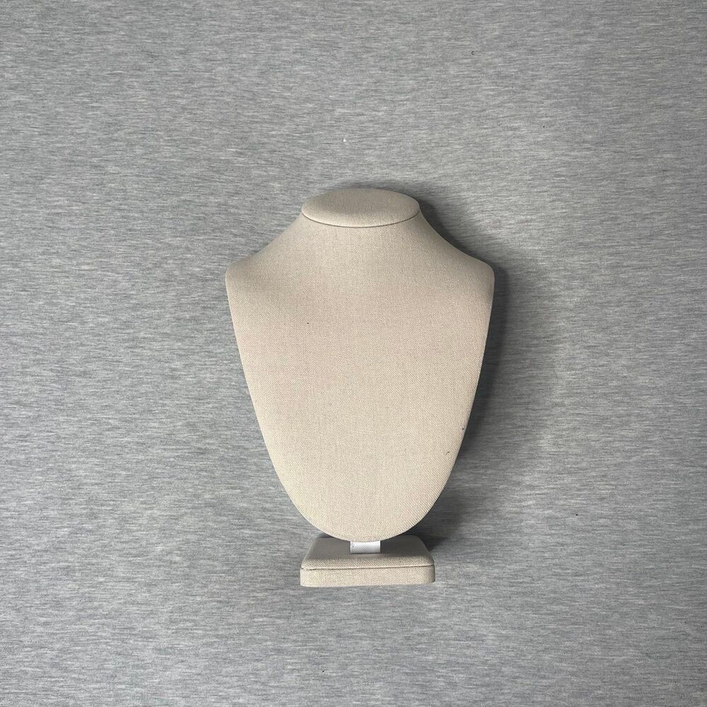 MOOCA Linen Jewelry Necklace Display Holder Stand Mannequin Bust